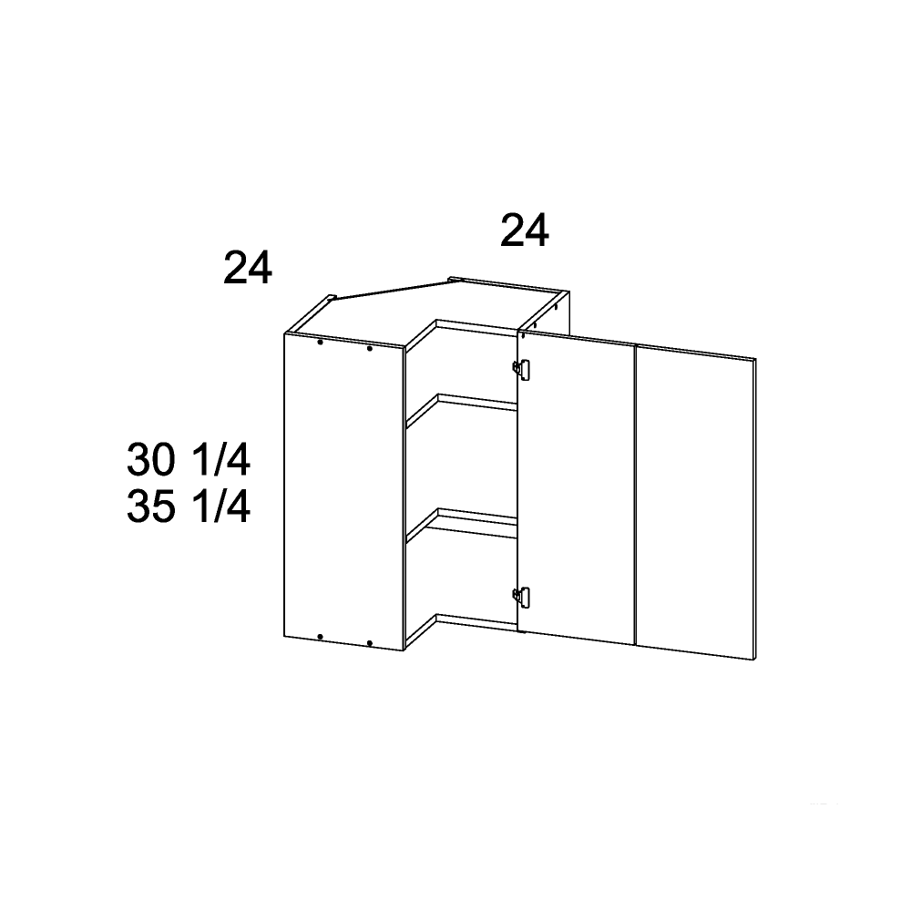 WER2435 - High Gloss White - Wall Easy Reach Cabinet | Kitchen Cabinet ...