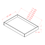 RS18-TypeA - 18" Roll Out Shelf - 13-3/8"W x 3-3/8"H x 20-7/16"D