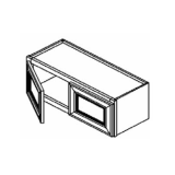 W2418 – Espresso Shaker –Two Door Wall Bridge (Stacker) Cabinet