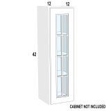 WM1242 - Glazed Pearl - Glass Doors for W1242
