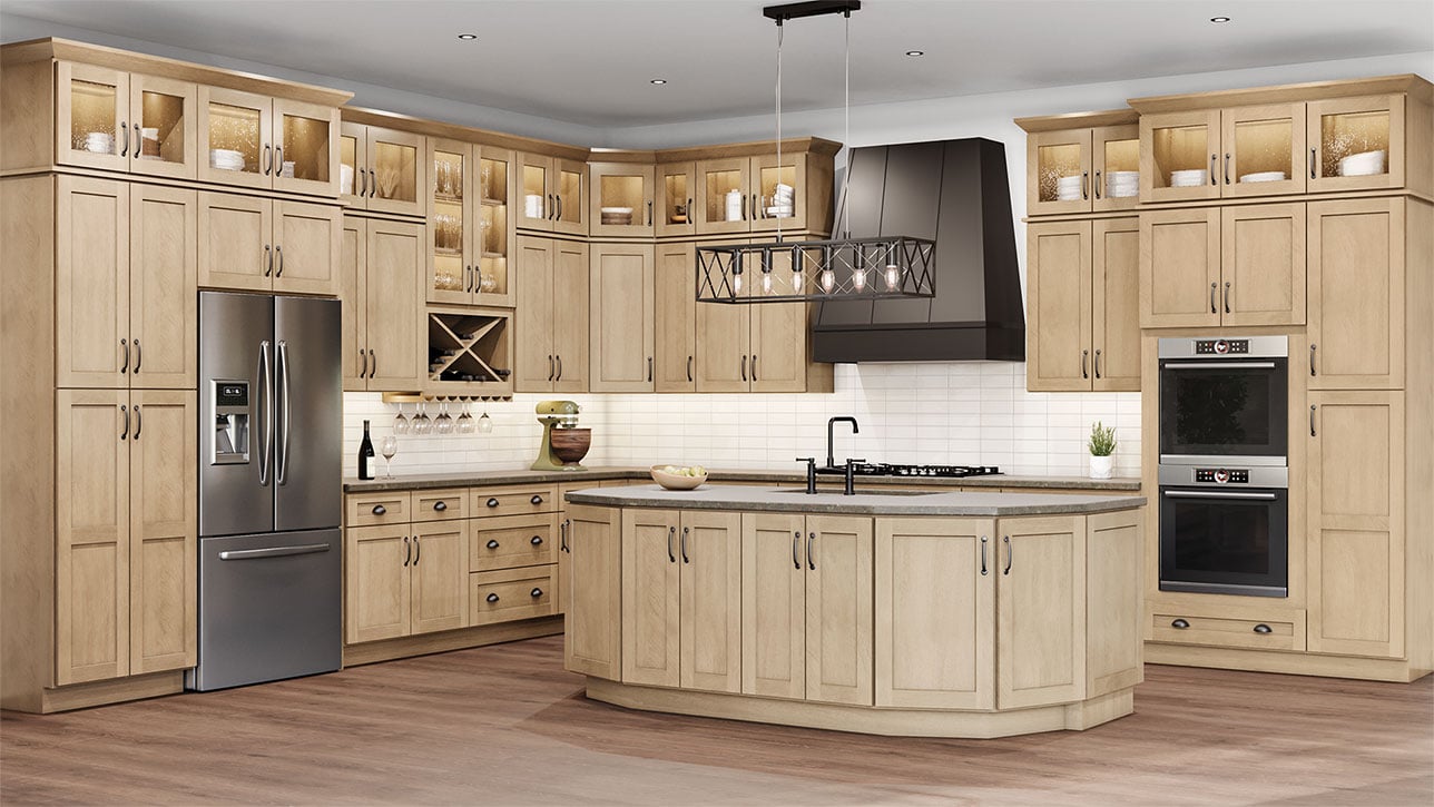 Honey Shaker Kitchen Cabinets