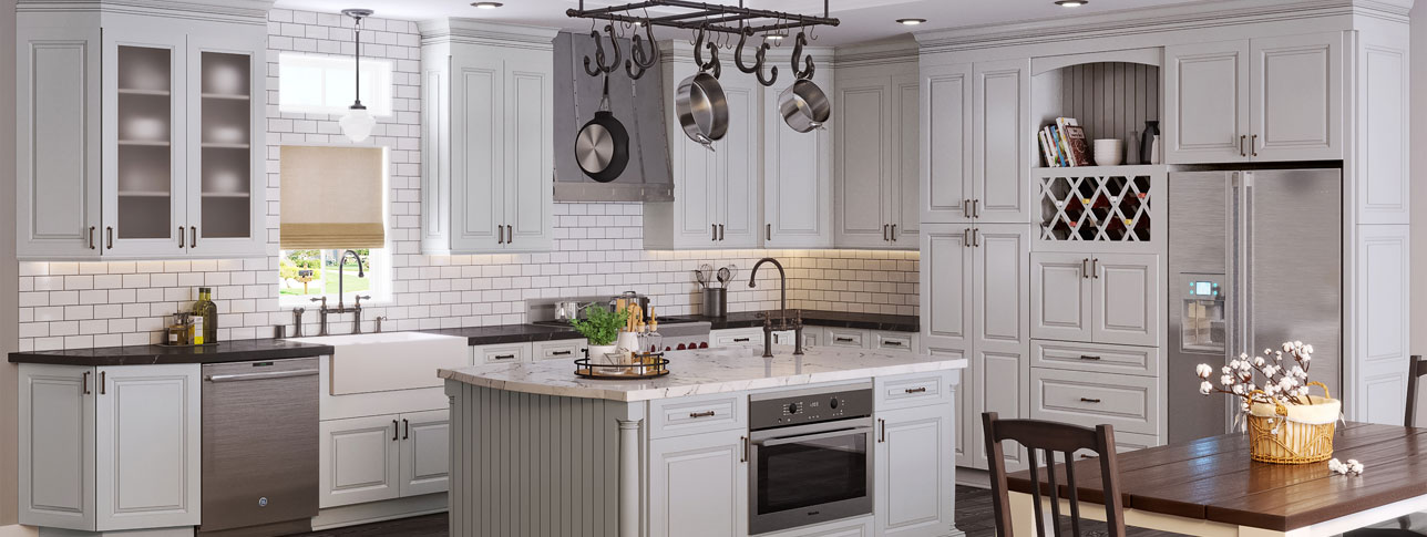 Light Gray Shaker Kitchen Cabinets | Kitchen Cabinet Depot