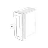 D1230 - Alabaster Cream - Decorator Matching Dummy Door for Tall Cabinet - 12"W x 30"H x ¾"D