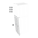 Lower Single Door for 24" Pantry Palermo Gray