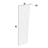 FP2496 - Verona White - 3/4" Shelf Board 24"W x 96"H
