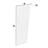 FP3696 - Verona White - 3/4" Shelf Board 36"W x 96"H