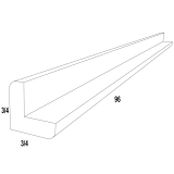 OCM8 - Sicilian Slate - Outside Corner Molding 3/4"W x 96"H