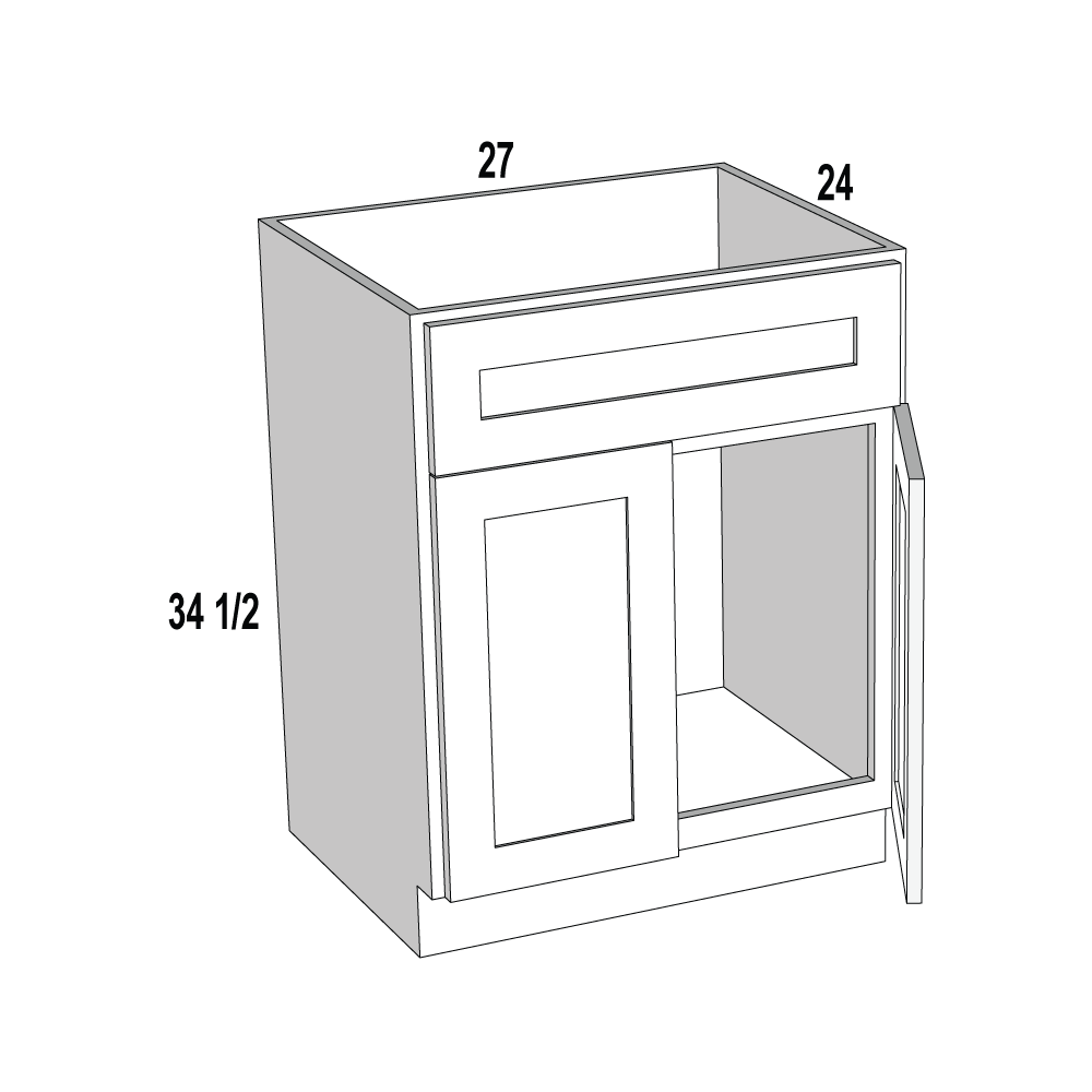 Espresso Shaker Microwave Base 27x34 1/2x24 RTA Cabinet