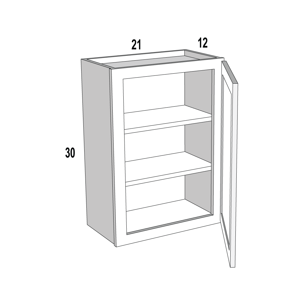 Espresso Shaker 21x30 Single Door RTA Cabinet | Kitchen Cabinet Depot