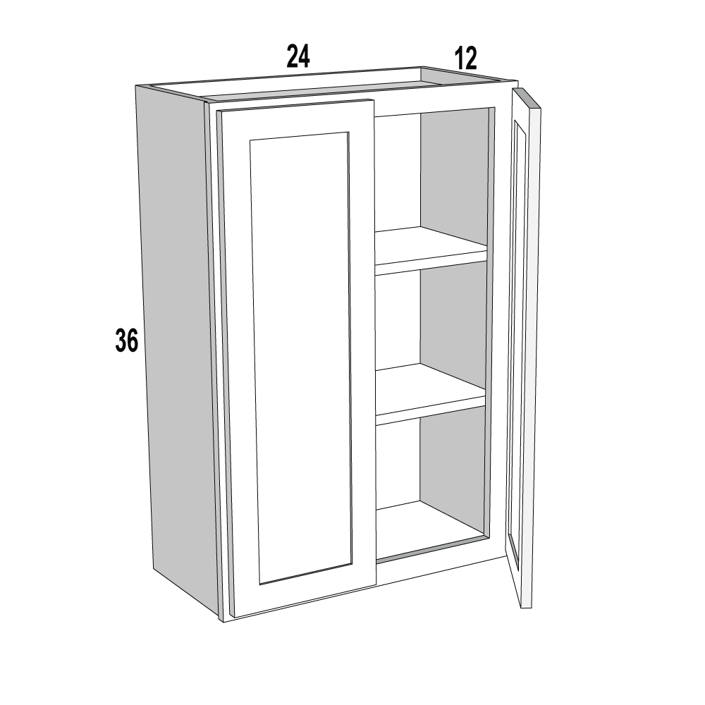 Espresso Shaker 24x36 Double Door RTA Cabinet Kitchen Cabinet Depot   W2436 