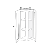 Wall End Cabinet 12Wx30Hx12D Glazed Pearl