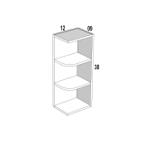 WES0930 - Blanco Modern - Wall End Open Shelf 9"W x 30"H x 12”D