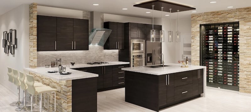 Dark Wood Kitchen Cabinets