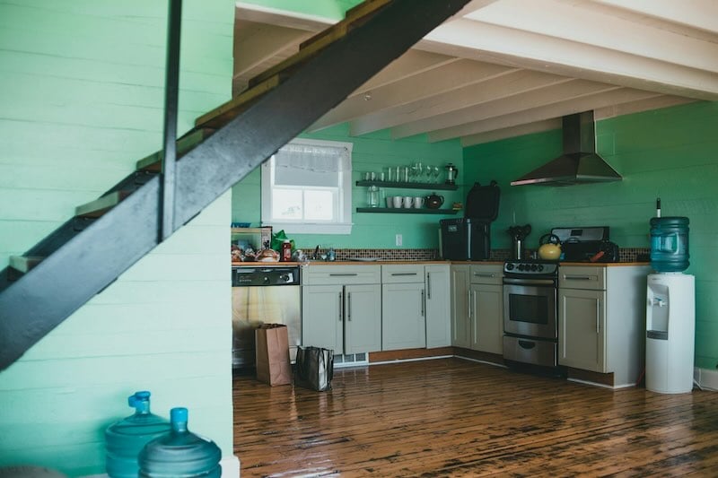 Green Kitchen Cabinets