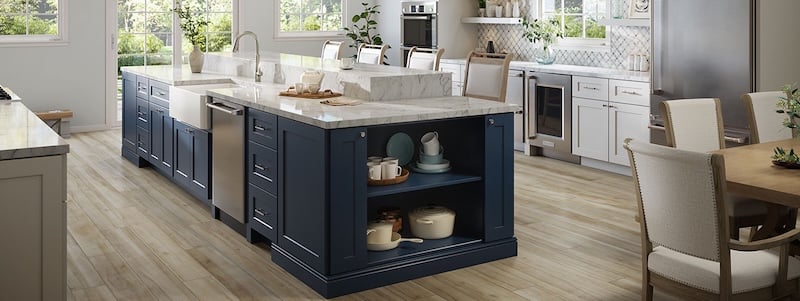 Dark Blue Cabinets