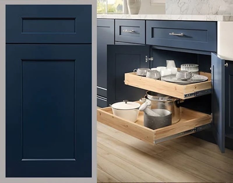 Blue RTA Kitchen Cabinets