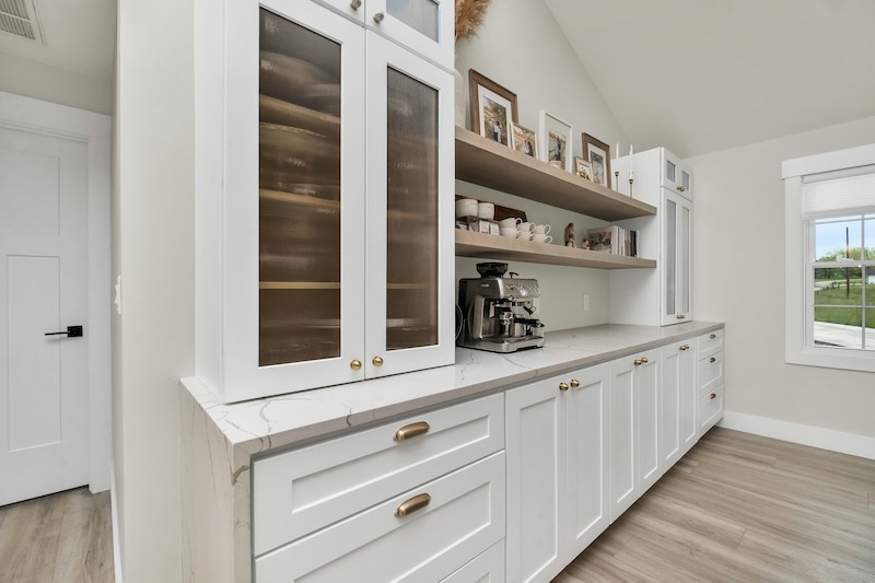 Shaker Cabinets with Glass