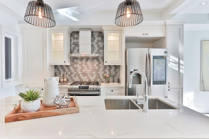 Bright White Corner Cabinets