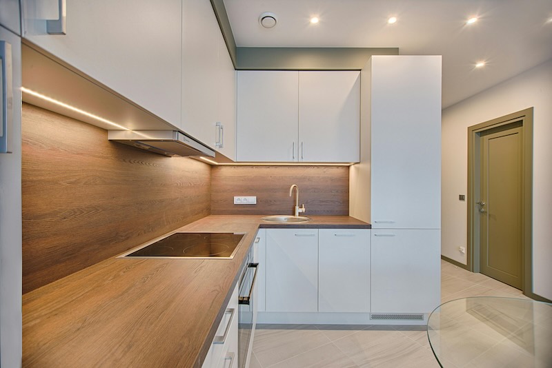 Corner Kitchen Cabinets in Condo